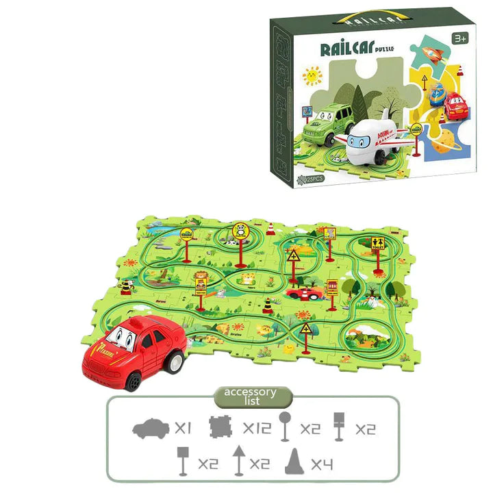 Car Track Puzzel | Bouw en Creëer Educatief