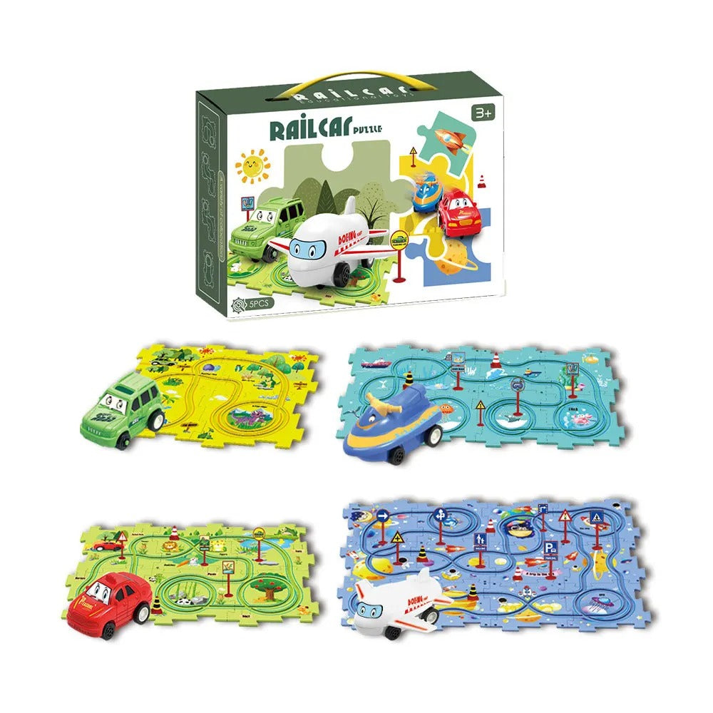 Car Track Puzzel | Bouw en Creëer Educatief